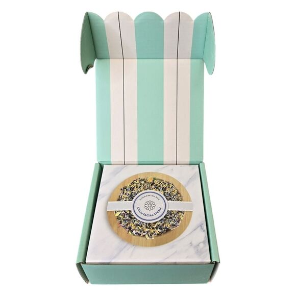 Sugarwish Spa Giftbox Set Calm Facial Steam & Warm Amber Bath Bomb - Picture 2 of 16